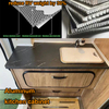 Luxury lightweight fireproof aluminum rv kitchen cabinet camper van trailer custom caravan furnitures