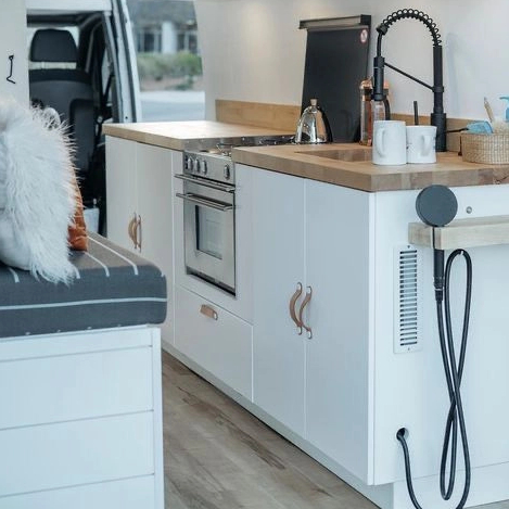 Modern design RV interior aluminum kitchen cabinet waterproof camper motorhome accessories