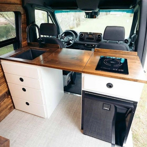 Factory waterproof rv aluminum kitchen multi-function lightweight storage caravan furniture
