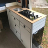 Multi-purpose Aluminum RV Kitchen Cabinet with Gas Range And Refrigerator