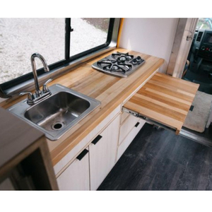 Simple Rural Style Aluminum RV Kitchen Cabinet Van Renovation Design