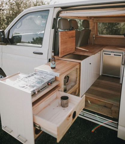 Custom RV Kitchen Cabinet Shrinkable Aluminum Outdoor Kitchen Cabinet Camper Furniture