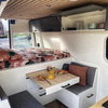 French Cream Camping aluminum caravan vw rv custom bed Storage lightweight rv customized bed 