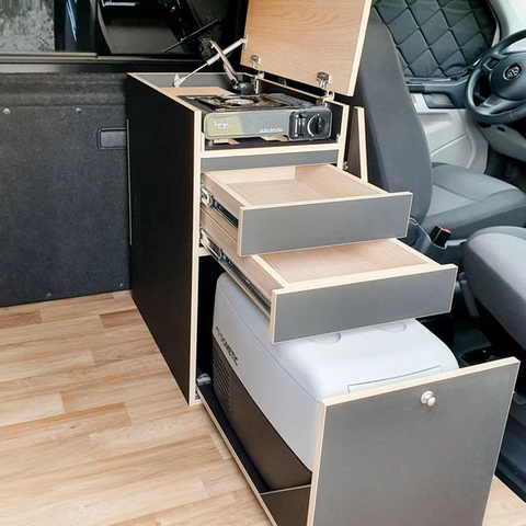 Luxury high quality aluminum RV furniture camper motorhome honeycomb panel kitchen cabinets
