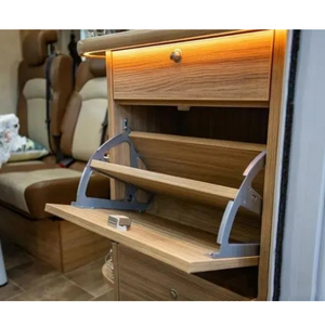 High-end Aluminum Cabinet Aluminum Bucket Cabinet Bottom Door Suitable for Small Space RV Door Cabinet