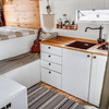 Multi-functional storage cooking RV kitchen cabinet space-saving aluminum RV furniture