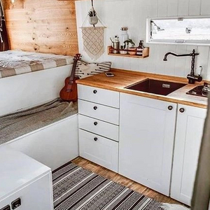 Multi-functional storage cooking RV kitchen cabinet space-saving aluminum RV furniture