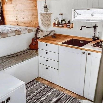 Multi-functional storage cooking RV kitchen cabinet space-saving aluminum RV furniture