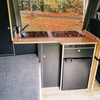 Matte surface aluminum RV furniture custom multi-functional camper kitchen cabinet