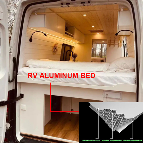 RV Modern Design Bed Cabinet Aluminum Waterproof Bed Board For Caravan Furniture