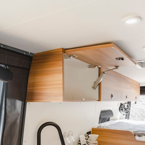 Lightweight RV Aluminum Furniture Camper Van Wall Cabinet Upside-down Cabinet Door