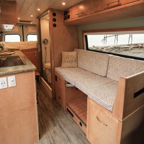 Cost-effective waterproof fireproof camper bed aluminum lightweight RV caravan sofa bed 