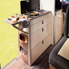 Modern designs rv custom furniture custom camping lightweight aluminum motorhome kitchen cabinet with sink