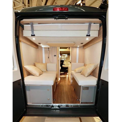 Practical Mobile Home Aluminum Seats with Storage Cabinets Lightweight RV Furniture
