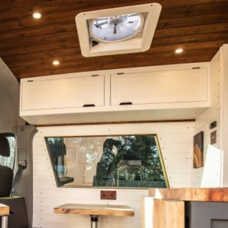 Customized Aluminum RV Wall Cabinet with Upside-down Doors And High-end Hardware