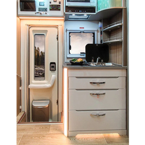 Custom recreational vehicle RV furniture with drawers Caravan Motorhome aluminum space-saving rv kitchen cabinet