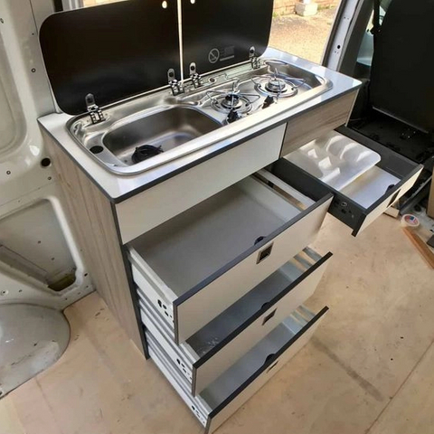Simple Design RV Cabinets Large Storage Space Aluminum Mobile Home Cabinets