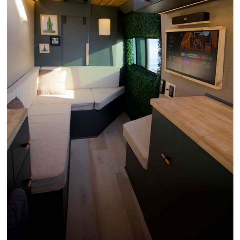 Aluminum Honeycomb Panel Customized RV Seat Lightweight RV Seat with Cabinet