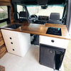 French Cream lightweight cooking camper van trailer kitchen cabinets fireproof motorhome rv custom furniture