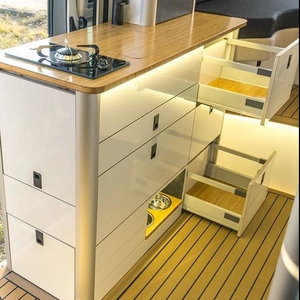 Custom aluminum RV kitchen cabinet with drawers lightweight waterproof and fireproof