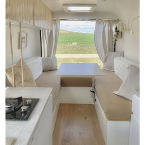 Customized RV Aluminum Furniture Aluminum Caravan Seats with Rotating Tables Camper Sofa