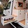 High-end aluminum RV furniture lightweight fireproof multi-functional camper custom kitchen cabinets