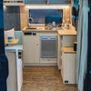 Modern European lightweight RV kitchen cabinet with drawers fireproof aluminum camper furniture