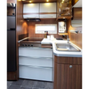 High-end Custom Aluminum Kitchen Cabinet High Gloss Surface Camper Kitchen Cabinet
