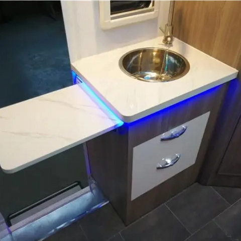 RV multi-function lightweight aluminum kitchen cabinet hot sale waterproof rv furniture