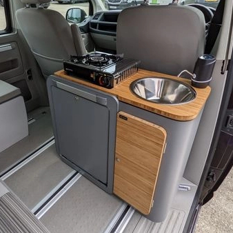 High-end custom lightweight RV furniture aluminum honeycomb sprinter van RV kitchen cabinets