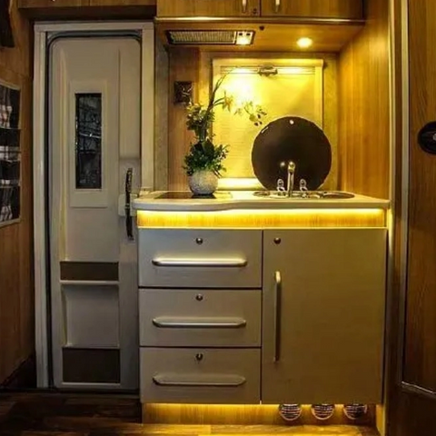 Hot sale customized rv kitchen storage cabinet caravan motorhome rv aluminum cabinet