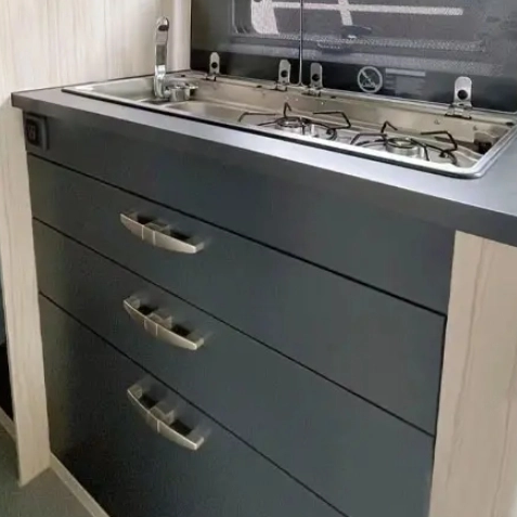 Recreational Mobile home Caravan Waterproof rv furnishing lightweight Aluminum RV Kitchen Cabinet 