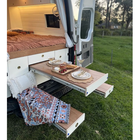 High-end Custom Aluminum RV Furniture, Camping Outdoor Retractable under The Bed