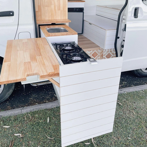 Multi-functional space saving RV kitchen cabinet lightweight aluminum rv interior accessories