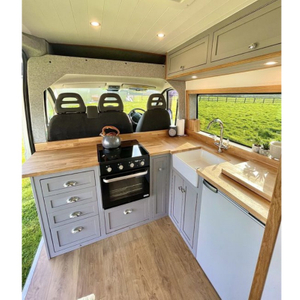 Durable Aluminum RV Furniture Customized RV Kitchen Cabinet with Drawers Storage Space 