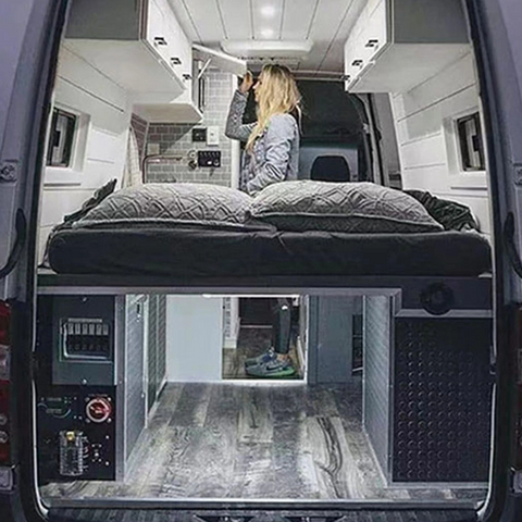 luxury Modern Waterproof Lightweight rv customized bed Camper motorhome caravan rv aluminum cabinet