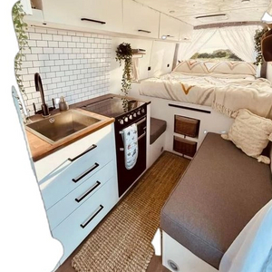 Lightweight Mercedes Benz sprinter van RV kitchen cabinet with sink cooking aluminum motorhome caravan RV furniture