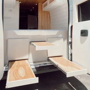 Modern Design RV Furniture Durable Aluminum RV Bed with Extended Table under Bed