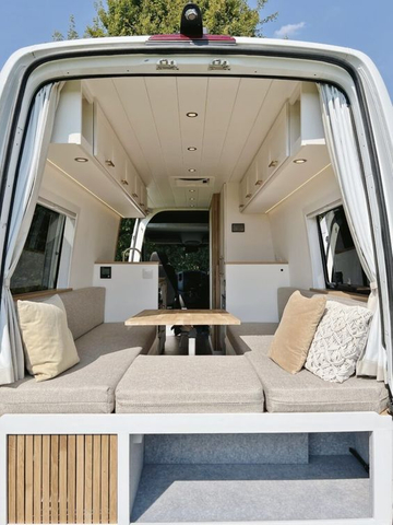 Lightweight RV Sofa Bed with Lift Table Aluminum RV Furniture