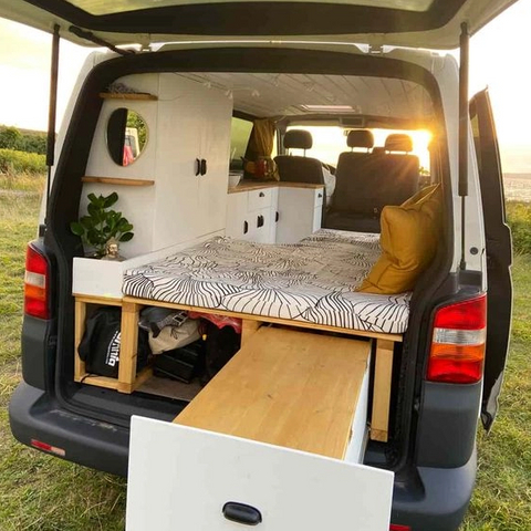 Camping aluminum caravan vw rv bed Storage lightweight rv customized bed 