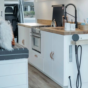 Modern design RV interior aluminum kitchen cabinet waterproof camper motorhome accessories