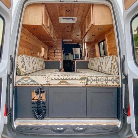High-end aluminum RV furniture lightweight space-saving camper sofa bed with drawers