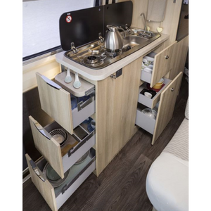 High-end Lightweight Aluminum RV Furniture RV Kitchen Cabinet Multiple Drawers