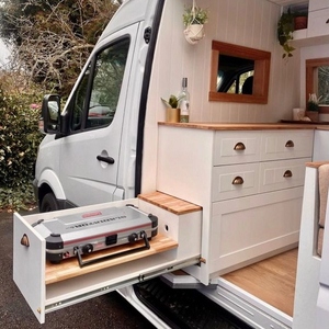 High-end aluminum RV furniture lightweight fireproof multi-functional camper custom kitchen cabinets