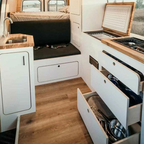 Lightweight RV kitchen cabinet with sink storage camping aluminum motorhome caravan RV furniture