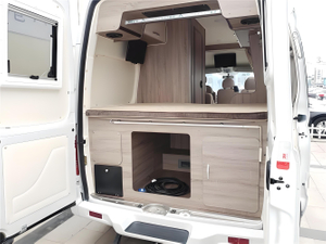 Lightweight RV Furniture Camping Bed with Cabinet Large Storage Space