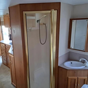 French Cream Motorhome Aluminum rv Mobile home bathroom cabinets Recreational Custom shower room 