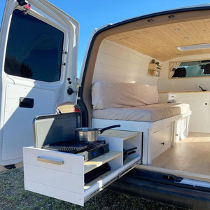 Modern European aluminum Caravan rv kitchen cabinet with drawers waterproof Lightweight rv furnishings