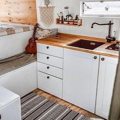 Multi-functional storage cooking RV kitchen cabinet space-saving aluminum RV furniture