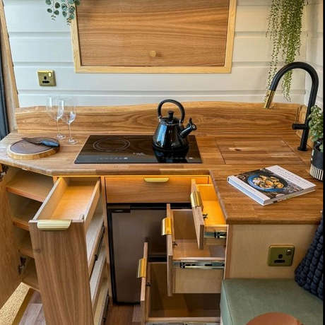 Popular lightweight aluminum RV kitchen cabinet multifunction rv furnishings for camper caravan motorhome